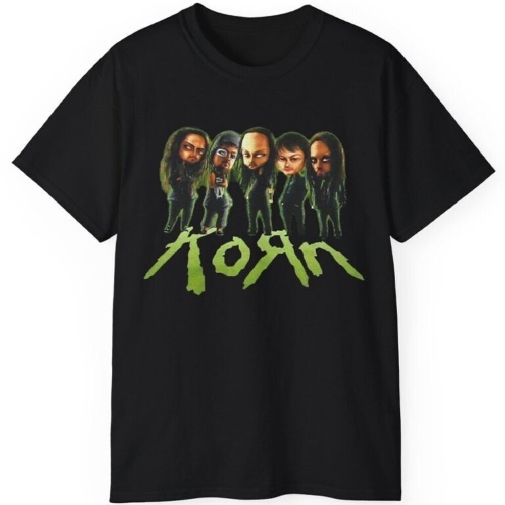Vintage Korn Caricature Photo Graphic Band Tee Rock Music Fan Unisex T-Shirt 91